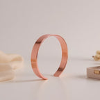 Elegant Rose Gold-plated Open Cuff Bracelet Kada (1 Pc)