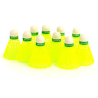 Premium Plastic Badminton Shuttlecock Set (10 Pcs)