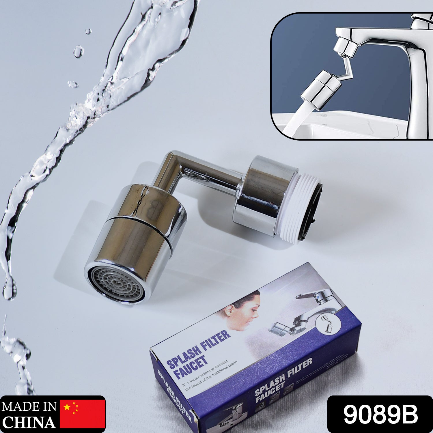 9089b Splash Filter Faucet Sink Faucet Sprayer Head Suitable For  Kitchen Bathroom Faucet With Color Box