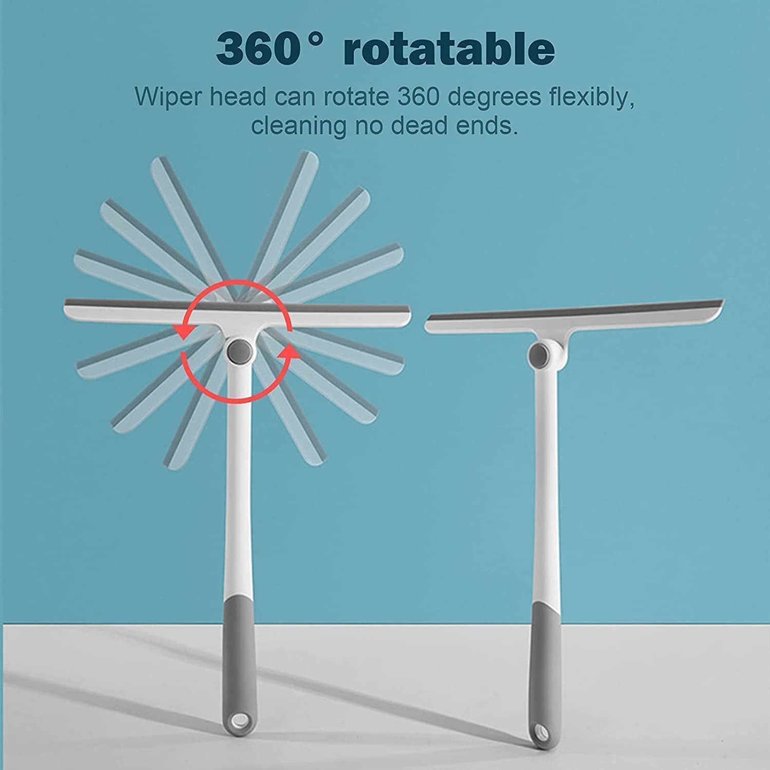 2-in-1 Window Glass Cleaning Wiper With Microfiber Pad