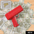 4514 Money Gun Shooter Cash Spray Gun Make It Rain Toy Gun Cash Cannon Money Gun Great Fun For Party Games Wedding Birthday